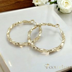 Goldfilled Antiallergene Creolen 40mm 14K Farbe	
