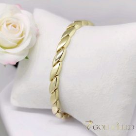   Antiallergenes vergoldetes Armband „Goldfilled“, 19cm lang und 5 mm Breit, 14K-Farbe