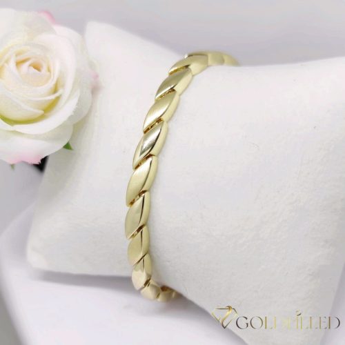 Antiallergenes vergoldetes Armband „Goldfilled“, 19cm lang und 5 mm Breit, 14K-Farbe