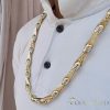 Goldfilled Antiallergisches Luxus Barakka Halskette 70cm Lang und 11mm Breit (130g) Farbe 14K Multicolor