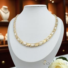   Exklusive antiallergische Goldfilled-Halskette 50cm/7mm, mehrfarbig 18K