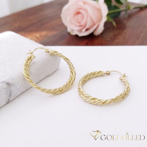 Goldfilled Antiallergene  Creolen 30mm 14K Farbe	
