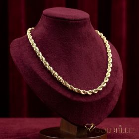   Exklusive antiallergische Goldfilled-Halskette 55cm/6mm, 14K farbig