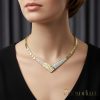 Exklusive antiallergische Goldfilled-Halskette 50cm/6-16mm, 14K mehrfarbig
