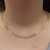 Goldfilled Antiallergisches Luxus Halskette 45cm Lang und 6mm Breit Farbe 14K