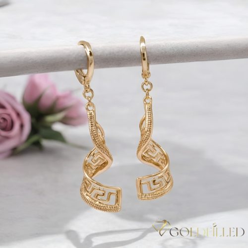 Goldfilled Antiallergische Ohrringe 50mm 18K Farbe