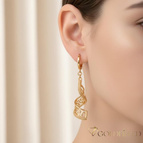 Goldfilled Antiallergische Ohrringe 50mm 18K Farbe