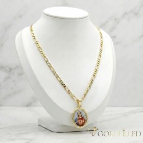   Antiallergische Goldfilled-Halskette 60cm/3,5mm + Anhänger, Farbe 14K