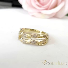   Antiallergischer „Goldfilled”-Ring in verschiedenen Größen, Farbe 14K