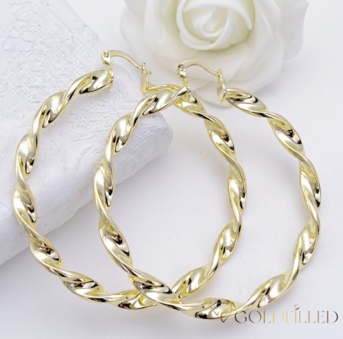 Goldfilled Antiallergene Creolen 60mm 14K Farbe	