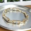 Antiallergisches Goldfilled-Armband 22cm /8-9mm, mehrfarbig (14K) 