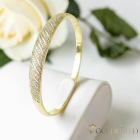   Antiallergisches Goldfilled-Armband 7-4mm farbig (14K) Durchmesser 60mm "öffnbar"