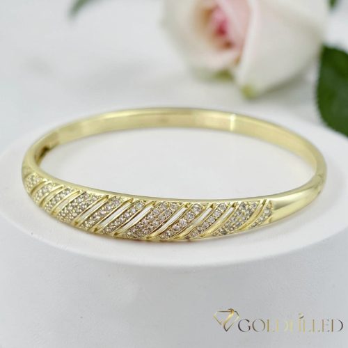 Antiallergisches Goldfilled-Armband 7-4mm farbig (14K) Durchmesser 60mm "öffnbar"