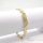 Antiallergenes vergoldetes Armband „Goldfilled“, 19 cm lang und 9 mm Breit, 14K-Farbe