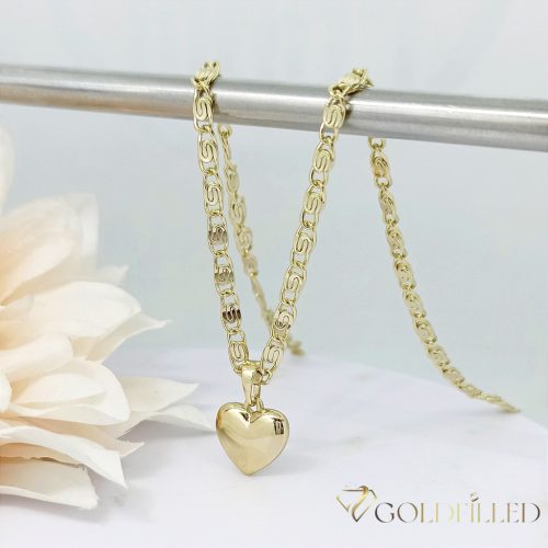 Antiallergische Goldfilled-Halskette 50cm/3mm + Anhänger, Farbe 14K