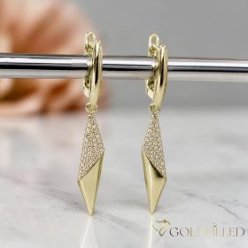 Goldfilled Antiallergene Ohrringe 40mm 14K Farbe	