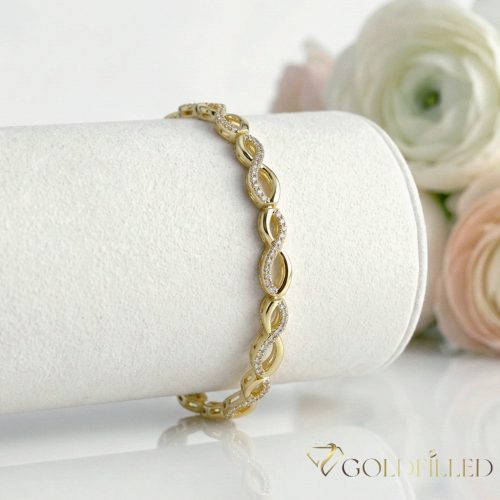 Antiallergenes vergoldetes Armband „Goldfilled“, 17cm lang und 6 mm Breit, 14K-Farbe