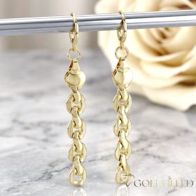 Goldfilled Antiallergische Ohrringe 74mm 14K Farbe	