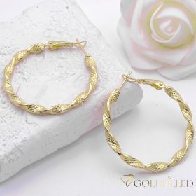 Goldfilled Antiallergene  Creolen 35mm 14K Farbe	