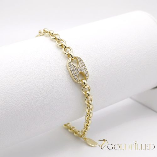 Antiallergenes vergoldetes Armband „Goldfilled“, 17-20cm/4-8mm 14K-Farbe