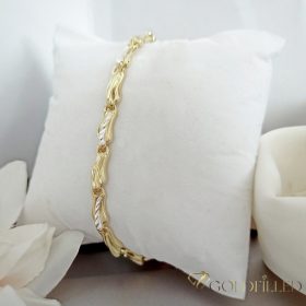   Exklusives antiallergenes vergoldetes Armband „Goldfilled“, in mehreren Größen 5,2 mm Breite, 14K-Farbe