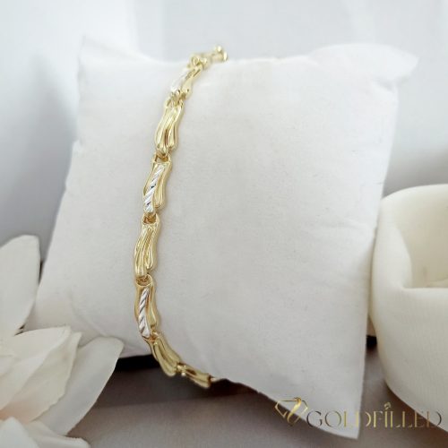 Exklusives antiallergenes vergoldetes Armband „Goldfilled“, in mehreren Größen 5,2 mm Breite, 14K-Farbe