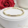 Antiallergenes vergoldetes Armband „Goldfilled“, 19cm lang und 4 mm Breit, 14K-Farbe