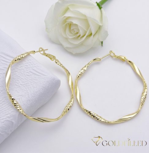 Goldfilled Antiallergene Creolen 50mm 14K Farbe	