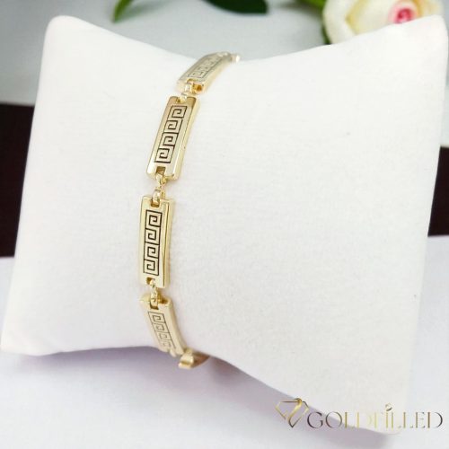 Antiallergenes vergoldetes Armband „Goldfilled“, 18,5 cm lang und 5,5 mm Breit, 14K-Farbe