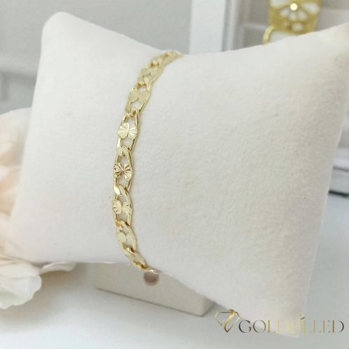 Antiallergenes vergoldetes Armband „Goldfilled“, 17 cm lang und 5,5 mm Breit, 14K-Farbe