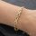 Antiallergenes vergoldetes Armband „Goldfilled“, 17cm lang und 8 mm Breit, 14K-Farbe