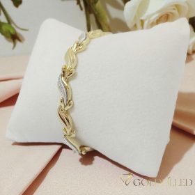   Antiallergenes vergoldetes Armband „Goldfilled“, 18,5  cm lang und 7 mm Breit, 14K-Farbe