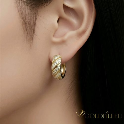 Goldfilled Antiallergische Ohrringe 18 mm 14K Farbe