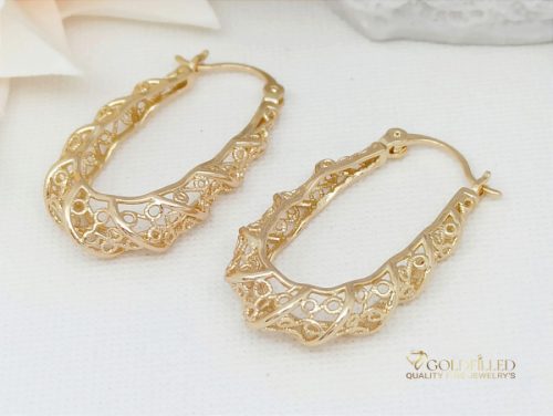 Goldfilled Antiallergene gedrehte Ohrringe 35mm	