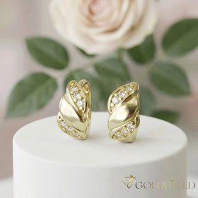 Goldfilled Antiallergene Ohrringe 9mm 14K Farbe	