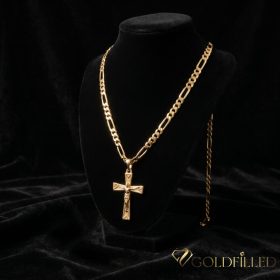   Antiallergische Goldfilled-Halskette 45cm/4mm + Anhänger, Farbe 18K