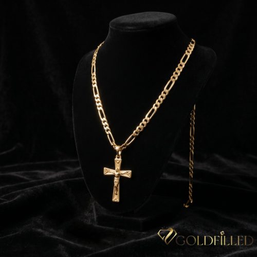 Antiallergische Goldfilled-Halskette 45cm/4mm + Anhänger, Farbe 18K