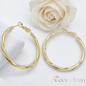 Goldfilled Antiallergene Creolen 40mm 14K Farbe	