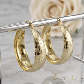 Goldfilled Antiallergene Creolen 50mm 18K Farbe	