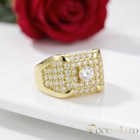   Antiallergischer „Goldfilled”-Ring in verschiedenen Größen, Farbe 14K