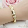 Antiallergenes vergoldetes Armband „Goldfilled“, 19 cm lang und 10 mm Breit, 14K-Farbe