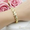 Antiallergenes vergoldetes Armband „Goldfilled“, 19 cm lang und 10 mm Breit, 14K-Farbe
