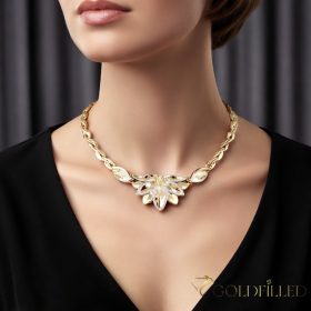   Exklusive antiallergische Goldfilled-Halskette 50cm/7,2mm, 14K  mehrfarbig