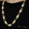 Goldfilled Antiallergisches Luxus Barakka Halskette 70cm Lang und 11mm Breit (140g) Farbe 14K Multicolor
