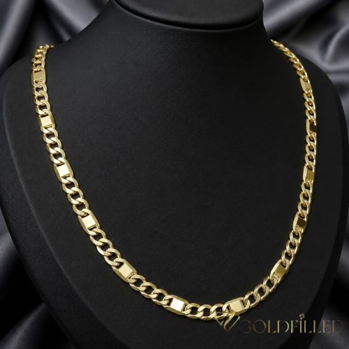 GOLDFILLED Antiallergenes Halskette 60cm lang und 6mm breit 14K Farbe 