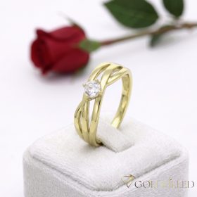   Antiallergischer „Goldfilled”-Ring in verschiedenen Größen, Farbe 14K