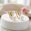 Goldfilled Antiallergische Ohrringe 20mm 18K Farbe