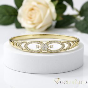   Antiallergisches Goldfilled-Armband 4-10mm farbig (14K) Durchmesser 60mm "öffnbar"