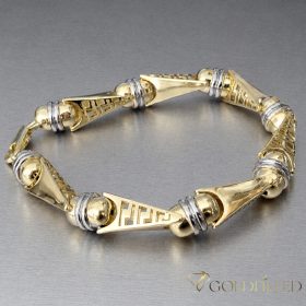Antiallergisches Goldfilled-Armband 24cm /11mm, mehrfarbig