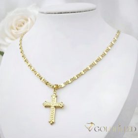   Antiallergische Goldfilled-Halskette 55cm/4mm + Anhänger, Farbe 14K